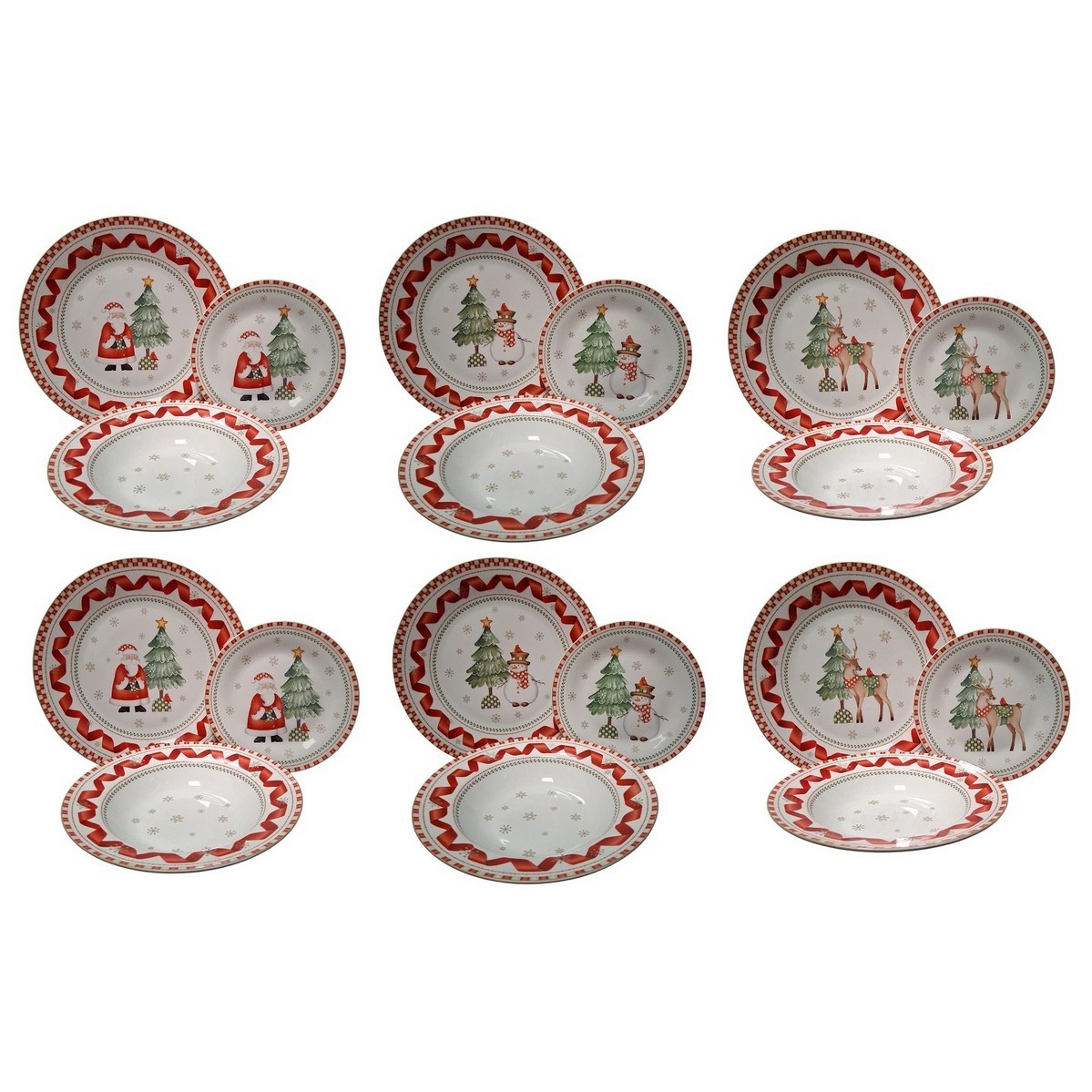 Brandani Christmas dinnerware set 18 pieces Racconti cod.84777